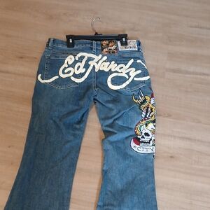 Ed Hardy Blue Jeans for Men